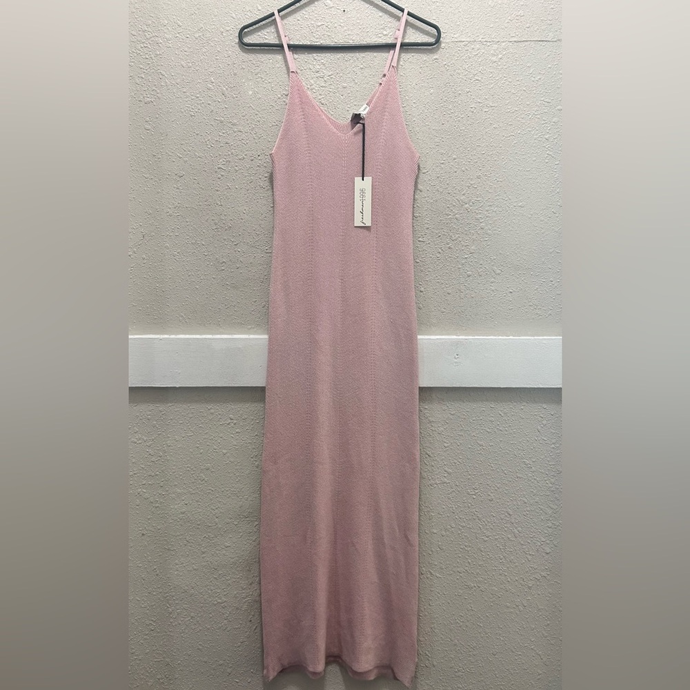 Light Pink Slip Maxi Dress with Adjustable Straps